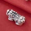 S999 Sterling Silver Pixiu Beads: Wealth Flowing DIY Beaded Bracelet & Necklace Accessories