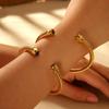 Unique Trendy C-shaped Titanium Steel Bracelet, Stylish Versatile Stainless Steel Bangle, Women's Twisted Bracelet