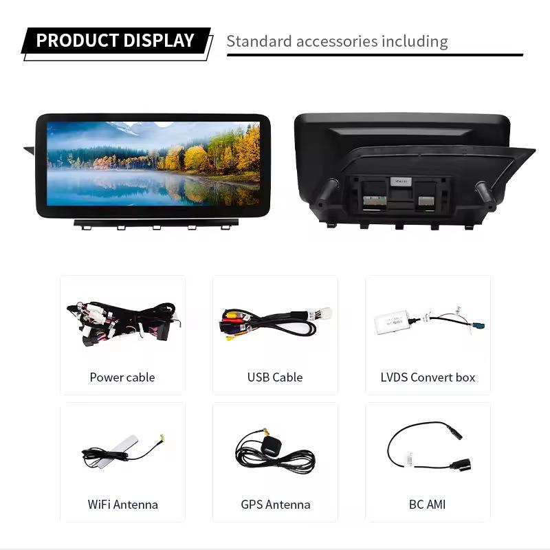 Mercedes-Benz A-Class Dual-Screen Android Navigation System with Large Central Control Display