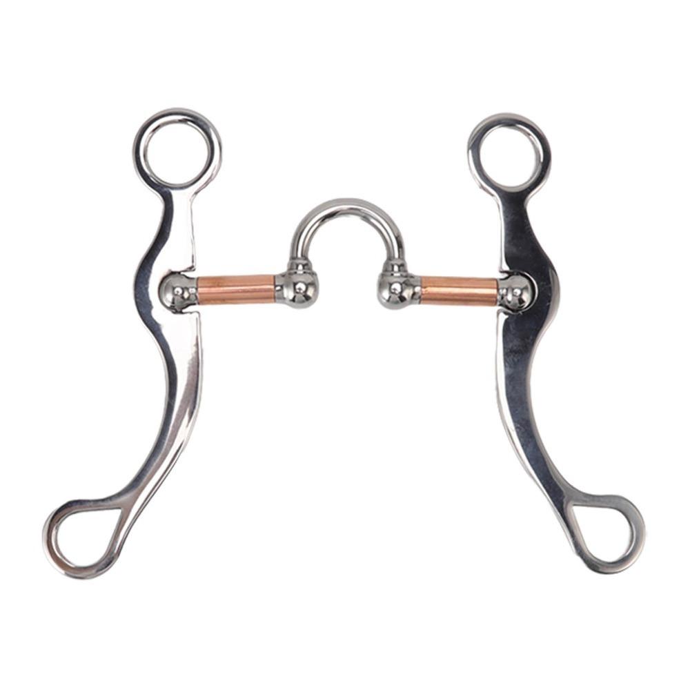 Rose Gold Plated Horse Snaffle Bit Stainless Steel Equestrian Equipment  Artificial Horse Farms