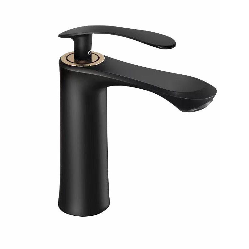 Modern Basin Faucet Chrome Brass Bathroom Mixer Faucet Black Washbasin Faucet Single Handle Single Hole Wash Sink Water Tap