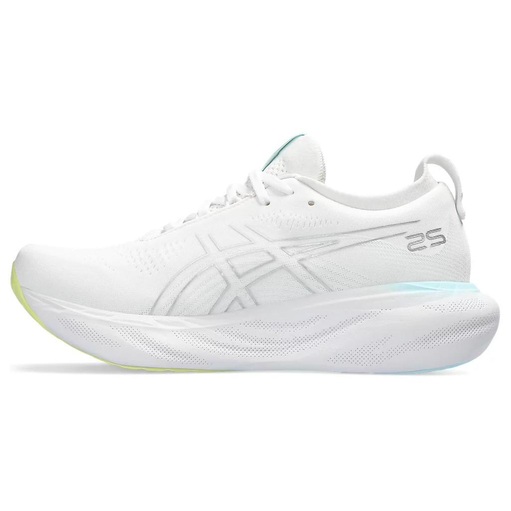 

new Asics Gel Nimbus 25 White Pure Silver Yellow Women s 39.5