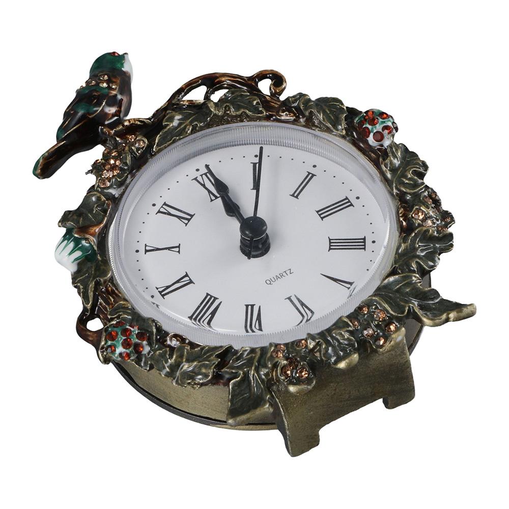 

Bird Enamel Vintage Bird Alarm Bird Tabletop Bird Clock Bar Vintage Bird Clock Bedroom