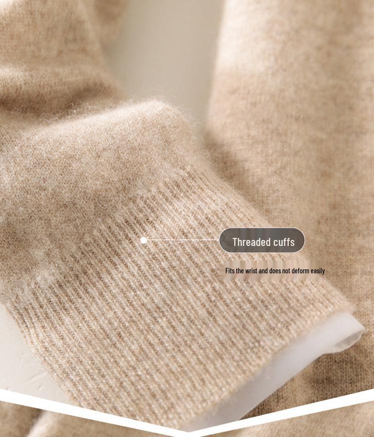 Men's Cashmere Half-Zip Thermal Sweater for Business Casual Wear