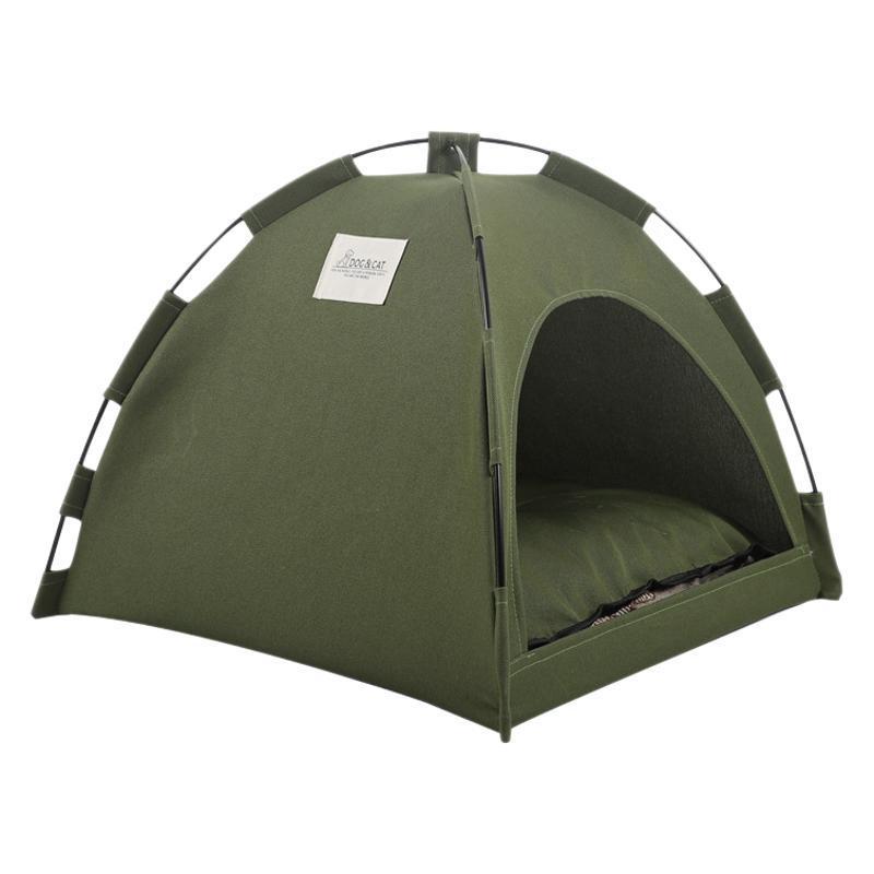 Custom Summer Cooling Pet Bed & Tent: Breathable, Foldable, Solid Color, Minimalist Design