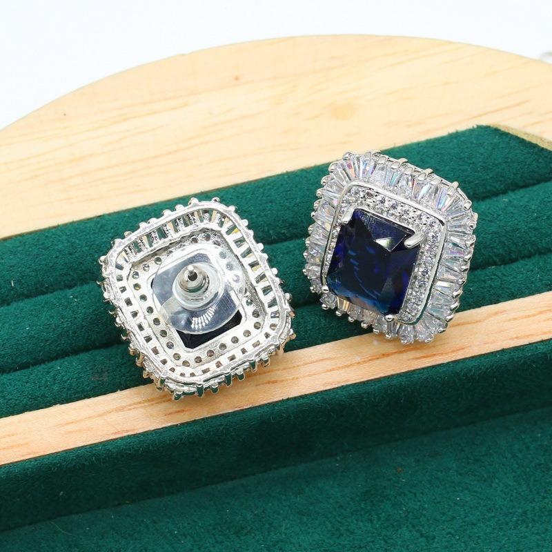 Simple Fashion Necklace High Grade Light Luxury Dress Full of Diamond Zircon Lady Jewelry Set