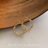Fashion Retro Metal Geometry Silver Stud Earrings Women's 2023 Earrings Cold Wind Fancy Graceful Earrings