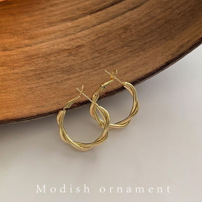 Fashion Retro Metal Geometry Silver Stud Earrings Women's 2023 Earrings Cold Wind Fancy Graceful Earrings