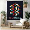 Ethnic Tribal Patterns Custom Your Name Wall Decor Tapestry Art For Pet Memorial Birthdaywedding Party Backdrop Family Gift