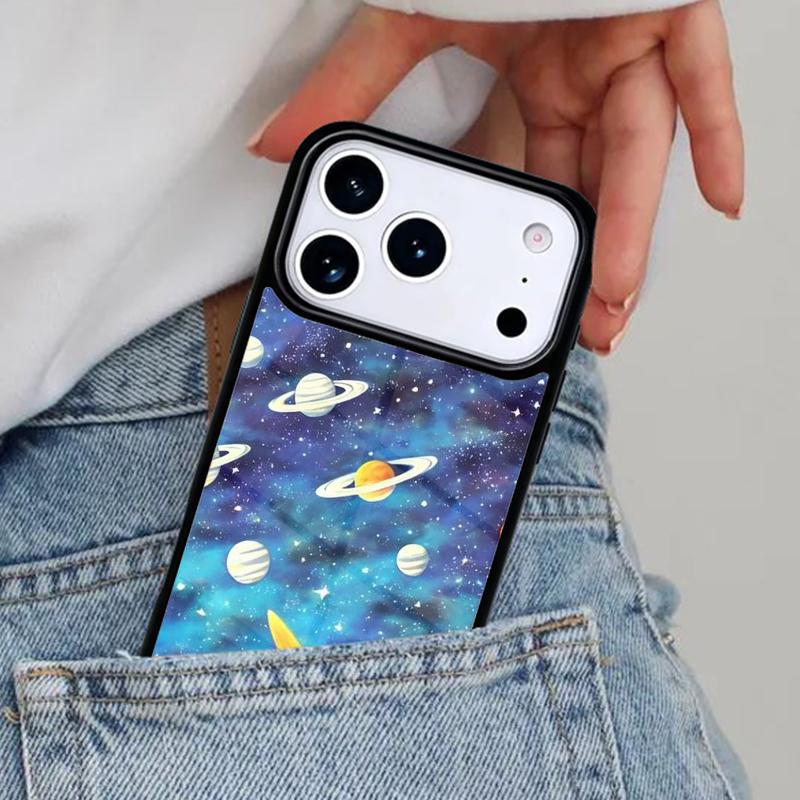 Planets and Comets Phone Case for iPhone 17ProMax 12 13 14 15 16e 17 Pro Max Plus Air Cover