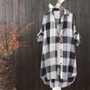 Women's Plaid Cotton Shirt Chic Women Blouse Elegant and Youth Women's Blouses New in External Clothes Korean Style