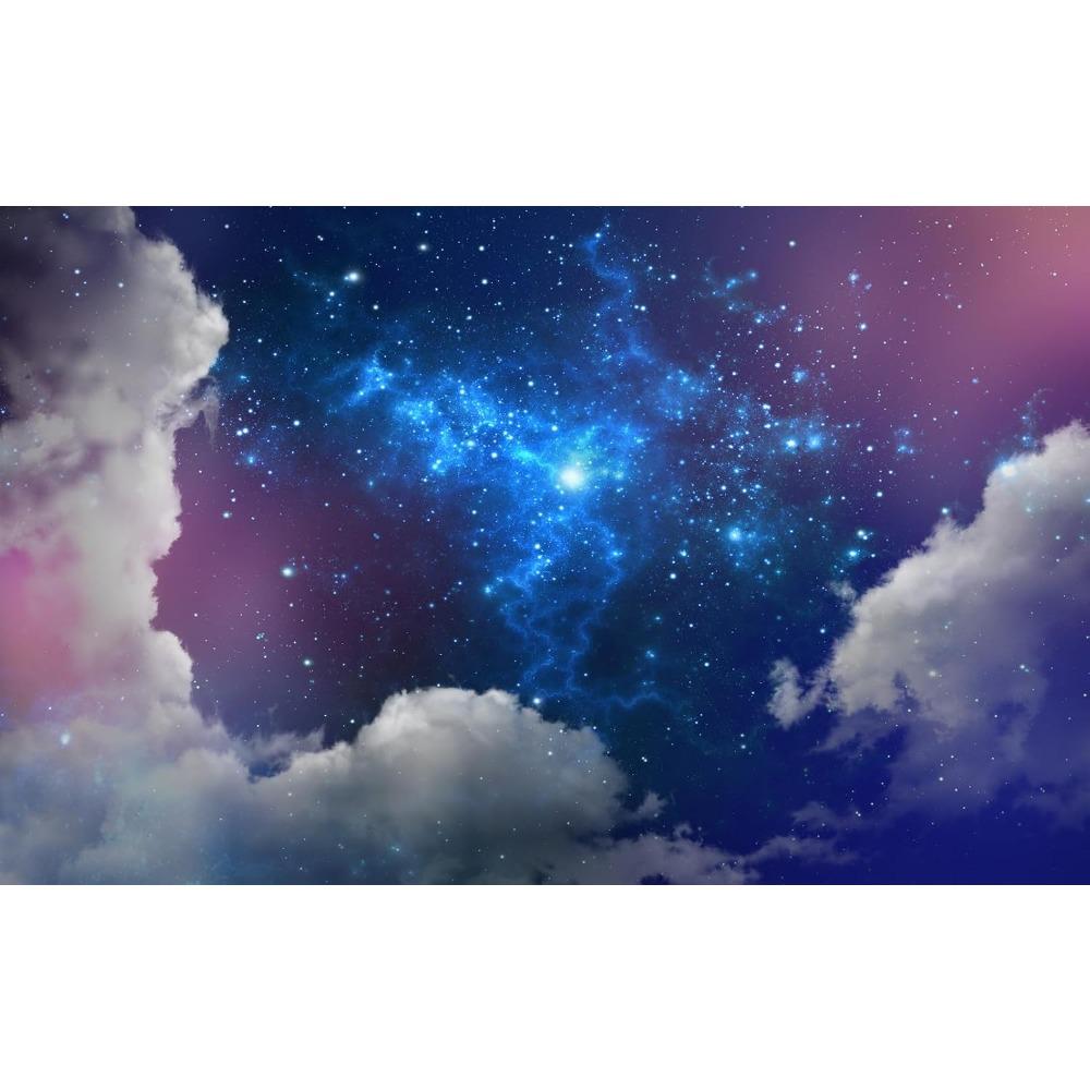 Cosmic Galaxy Cloud Wall Mural Starry Nebula Sky Wallpaper for Living Room Decor