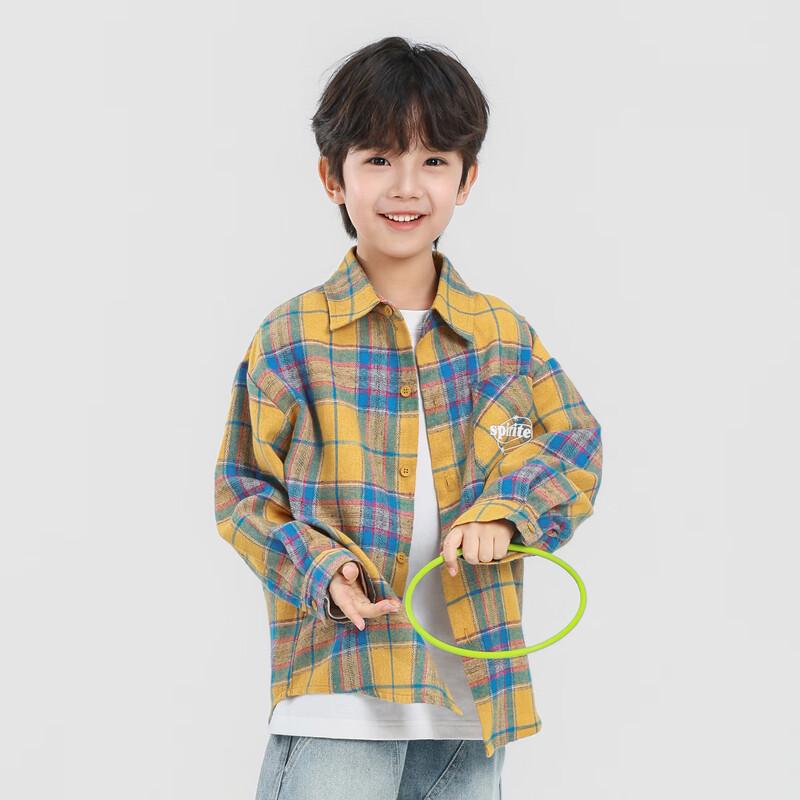 Boys' Plaid Long-Sleeve Casual Shirt