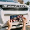 Front License Plate Cover - License Plate With American Flag & Eagle, Aluminum Decorative License Plates, Patriotic Novelty Vanity Tag, Car Decor