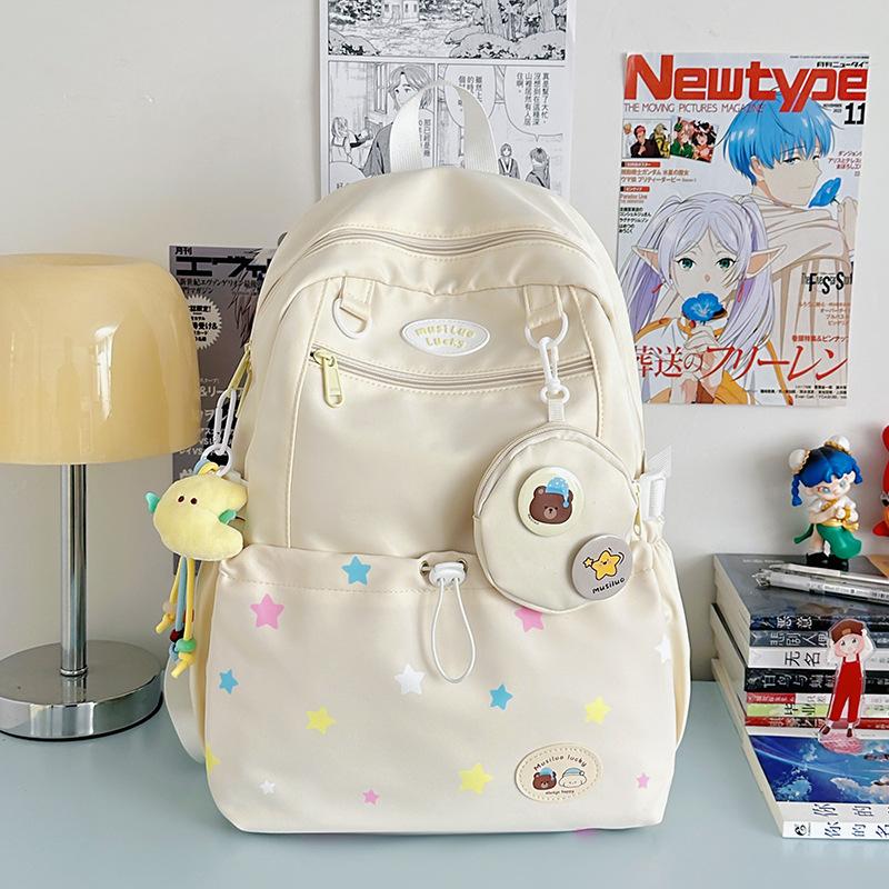 The New Schoolbag Is High-value, Fresh and Sweet, Candy-colored Backpack, Light and Large-capacity Mental Illness for Junior High School Students