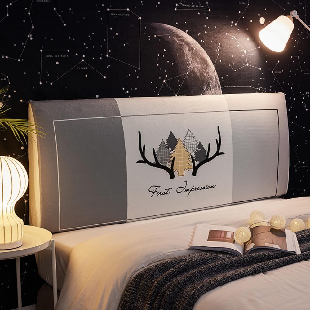 Nordic Nantong Bedside Cover Bedroom Bedside Backrest Cover Elastic Dustproof Soft Bag Fabric Protective Cover