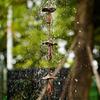 IJzeren Paddenstoel Regenketting, Handgemaakte Metalen Regenafleider voor Dakgoten, Decoratieve Buiten Regenketting Vervanging voor Regenpijpen, Tuin Terras Tuin Kunst