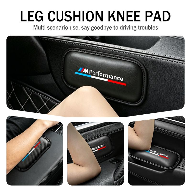 DZBW6 Car Knee Cushion Soft Knee Pad Interior Pillow Elbow Thigh Support For BMW Performance M M3 M5 iX5 iX6 E60 E61 E62 E70 E71