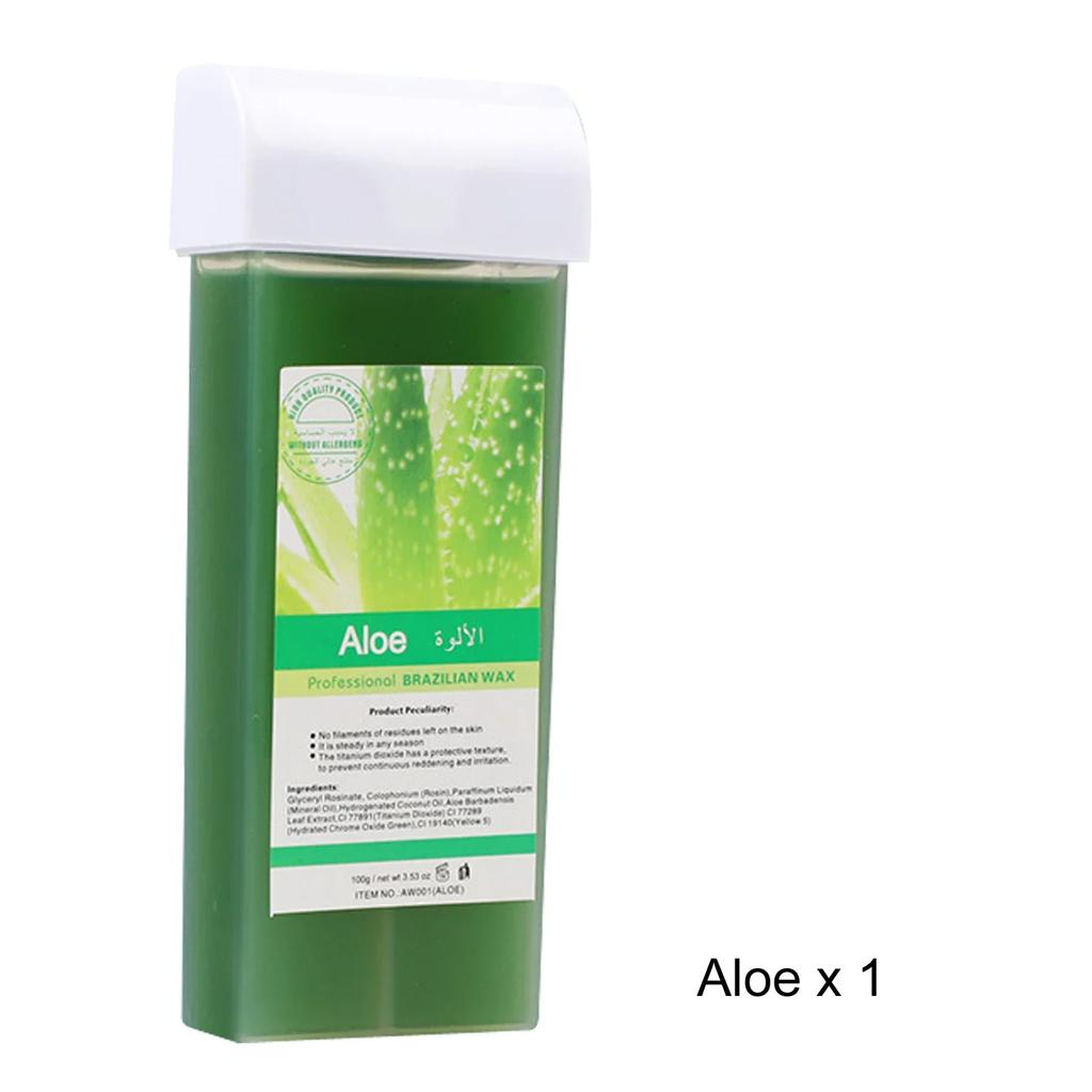 Painless Roll-On Wax Depilatory Honey & Aloe Vera Wax Cartridge for Bikini And Body Hair Removal Compatible with Wax Warmers