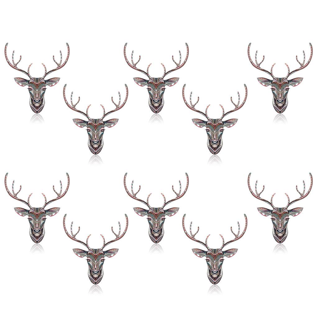10 Pieces Heat Transfer Patterns Iron-on T-Shirt Printing Decorative Stickers Sheets Fabric Making Sewing Supplies