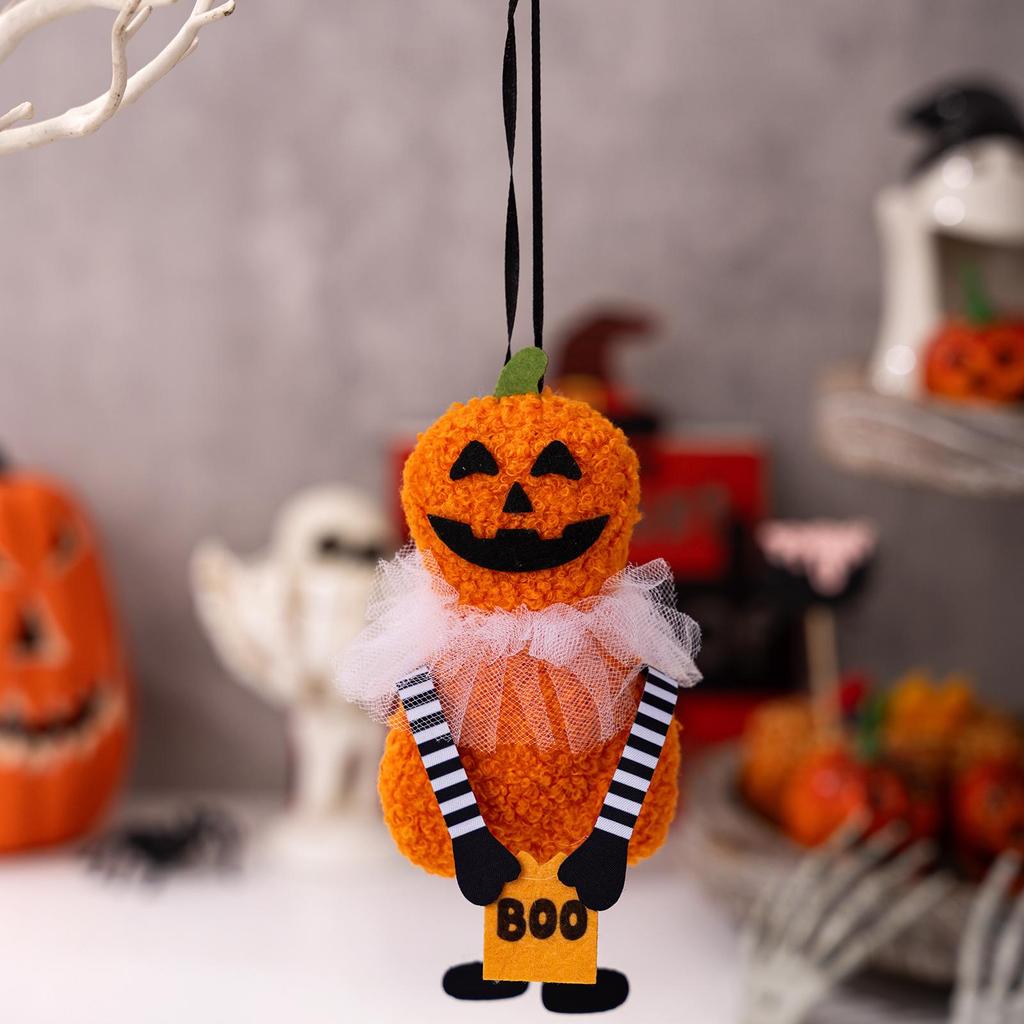 Haobei Halloween Deko: Kürbis-, Schwarze Katze- und Skelett-Anhänger für Geisterfest Zuhause & Party