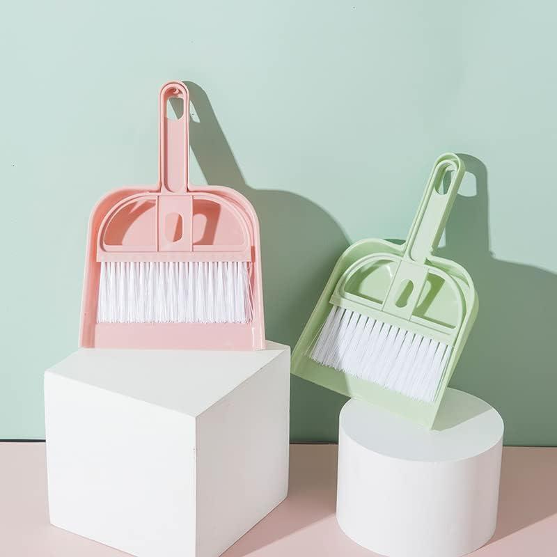 Plus Nao Mini Broom Dustpan 2 Piece Set Hanging Broom Dustpan Care Indoor Cleaning Goods Cleaning Compact Multifunctional Pet Desk - Pink