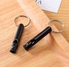 Dual-Frequency Aluminum Survival Whistle with Double Tubes for Outdoor Rescue