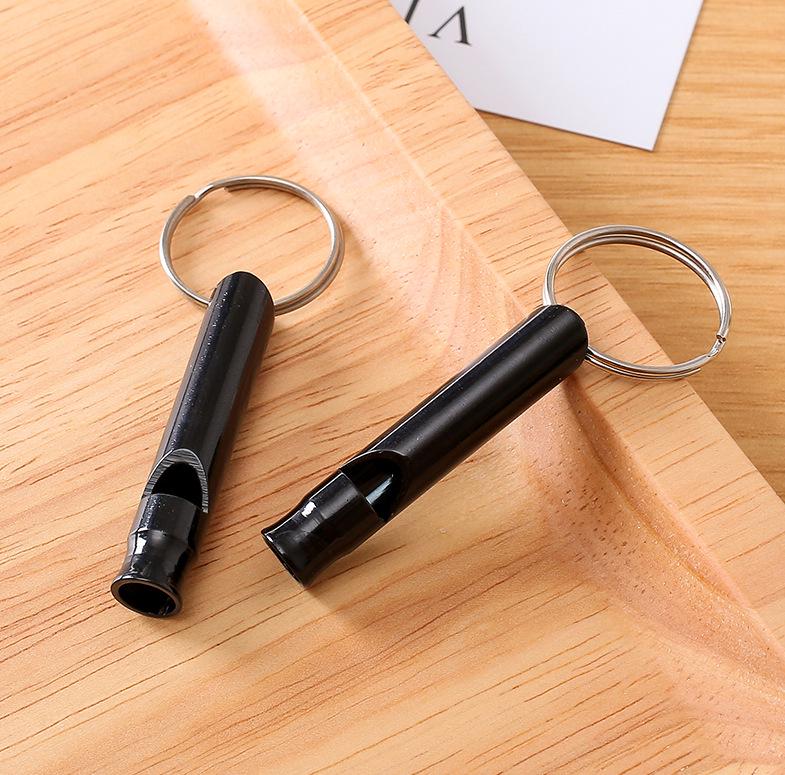 Dual-Frequency Aluminum Survival Whistle with Double Tubes for Outdoor Rescue