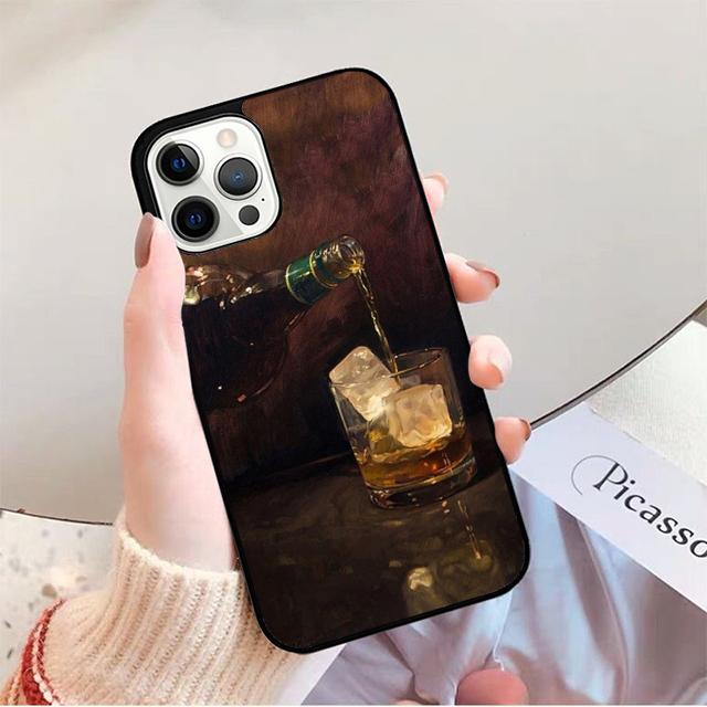 

Cigar Whiskey Ice Drink Phone Case For iPhone 17 Air 14 13 12 16Pro Max 15 Plus Max Cover Shell iPhone 15