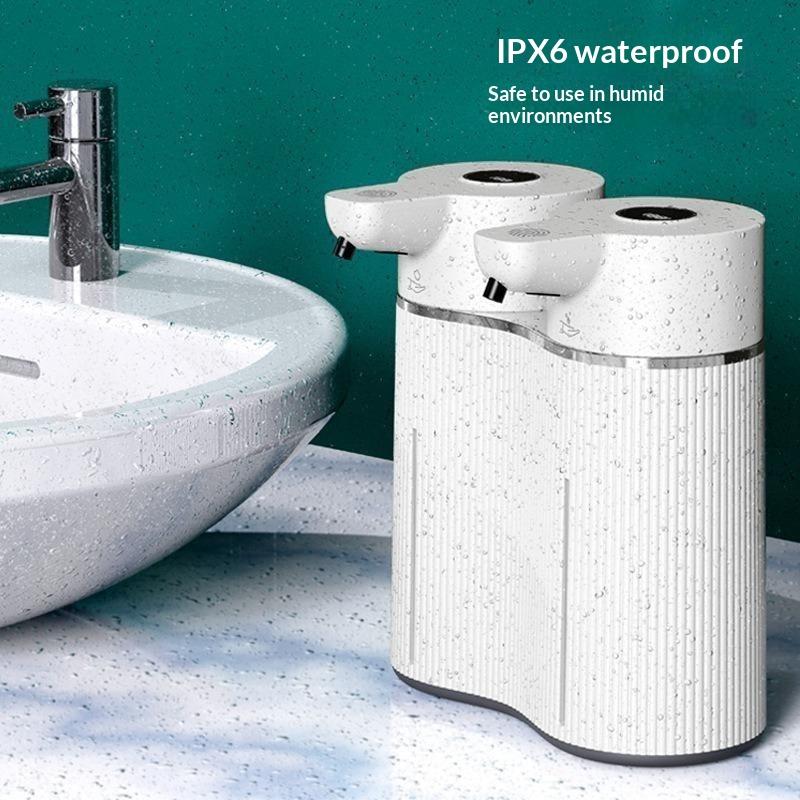 Doppelkopf Berührungsloser Schaum-/Gel-Infrarot-Induktions-Elektrischer Automatischer Sensor-Seifenspender Wandmontierte Handwasch-Pumpenmaschine