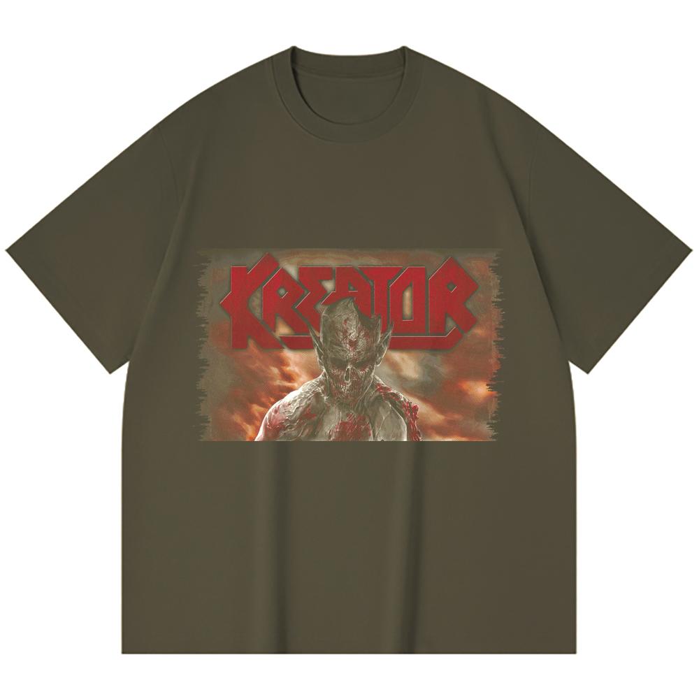 230 Gsm 100% Cotton Heavy Metal T-Shirt  Rock Band Popular Music Print Unisex Heavy Cotton T Shirt