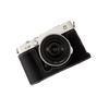 Retro PU Leather Camera Bag Including Half Case Flip Cover and Adjustable Shoulder Strap Fit for Fujifilm XE5 Camera