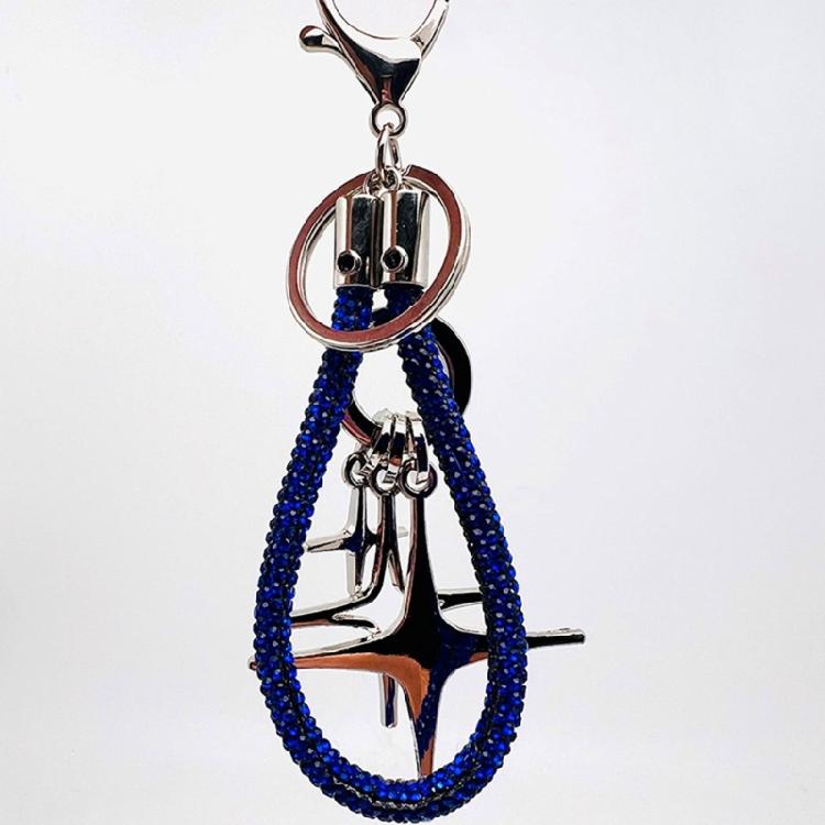 Stylish Star Keychain Decoration With Rhinestones Sturdy Rope Aloy for Elegant Designs In Your Daily Use Items