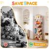Cylindrical Plush Toy Storage Bean Bag  Cover with Zipper Clear Waterproof PVC Stuffed Animal Storage Bag for Kids Play Boxing