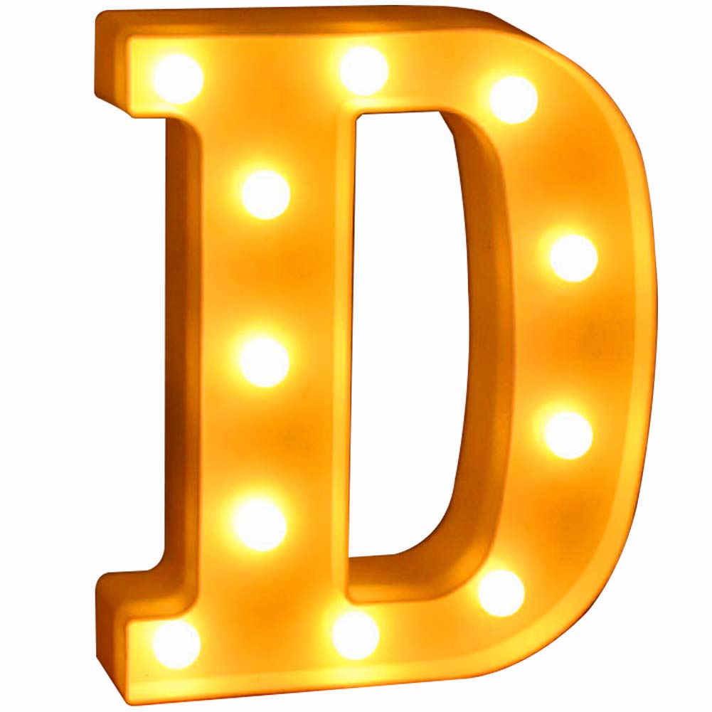 Marquee lights in the shape of letters and numbers, dry-type initial lights, decorations, initial objects, large alphabet, birthday, wedding, party.