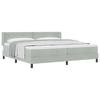 Boxspring Bed with Headboard Light Gray 200 X 200 Cm Velvet
