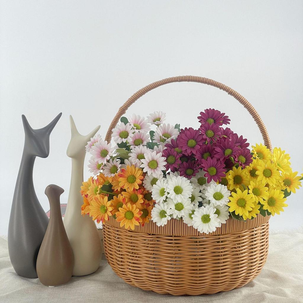 7-Head High-Quality Artificial Chamomile Daisy Bouquet for Spring Home Decor