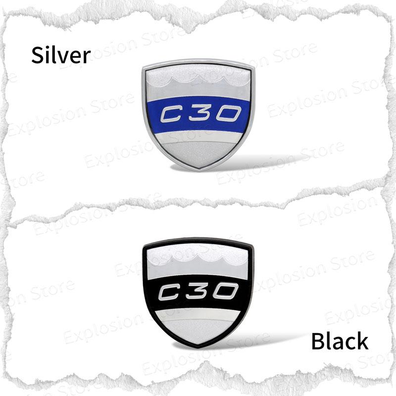 

3D Metal Car Styling C30 S80 S80L V40 S90 XC60 Emblem Badge Decal Tail Trunk Decor For Volvo Auto Accessories silvery