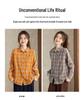 Women's High-End Cotton Plaid Long Sleeve Shirt - New for Spring & Autumn 2025, Loose Casual Fit