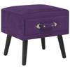 Bedside Table - Maison Exclusive - Dark Purple - 40x35x40 Cm - Durable Velvet