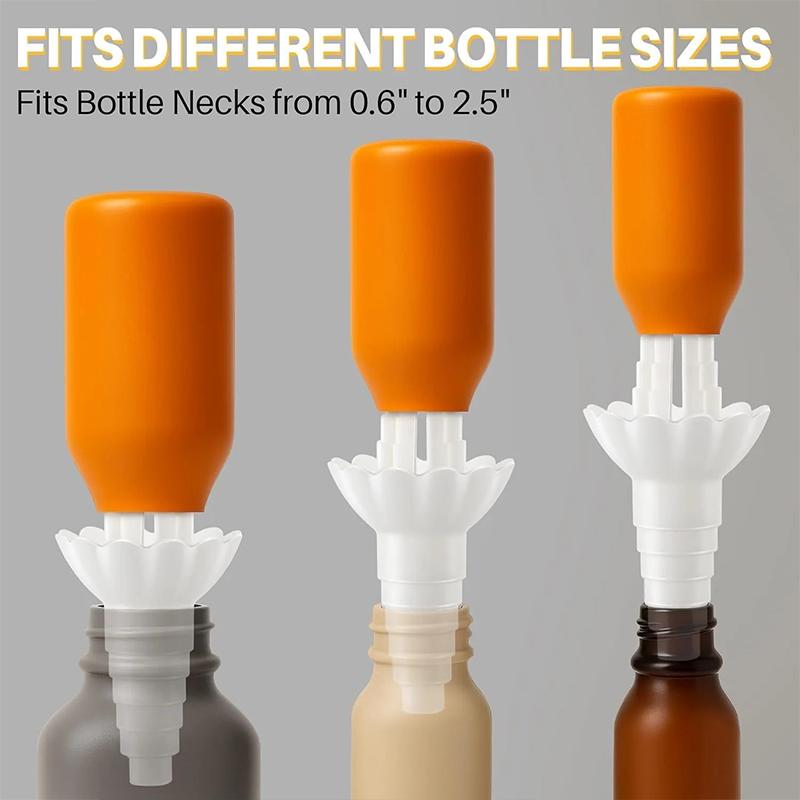 2pcs with No Waste Funnel Adapter Compatible with Soap Shampoo Universal Bottle Emptying Kit Reusable Liquid Transfer Connector