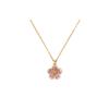 Sun Flower Pendant Metal Cubic Zirconia Necklace Women's Gold/Pink KG310650