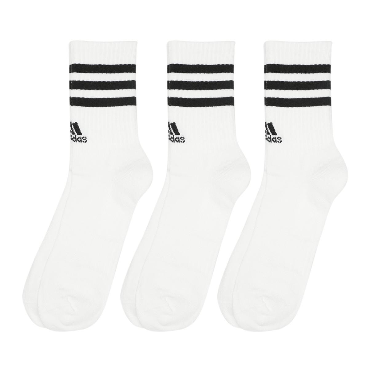 Носки ADIDAS 3S Cushioned Crew 3P HT3458-БЕЛЫЙ/ЧЕРНЫЙ M