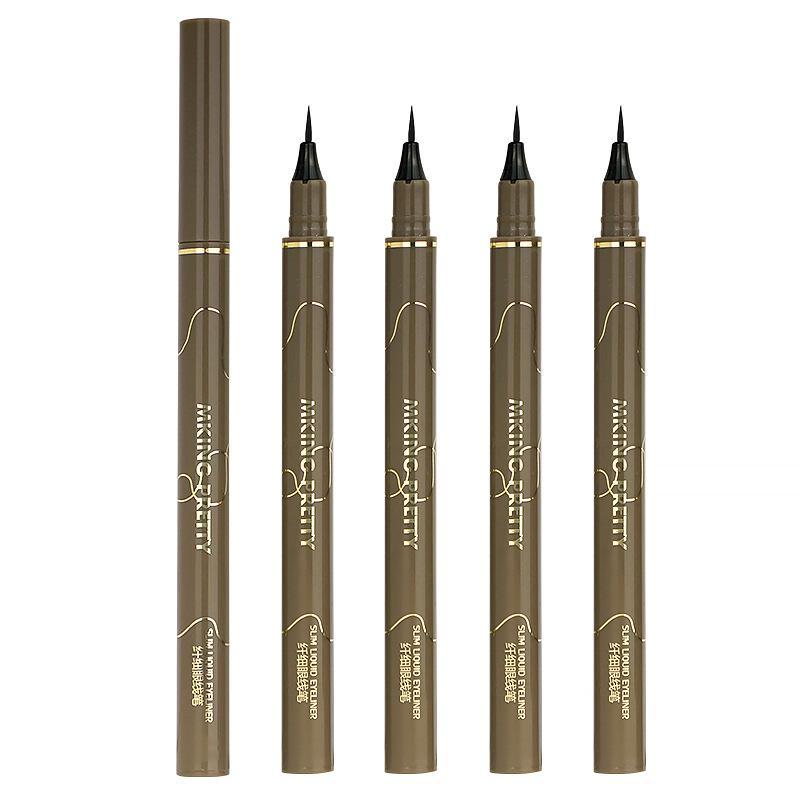 MK Quick-Dry Waterproof Eyeliner Pen - Ultra-Fine, Non-Smudge, Long-Lasting for Students