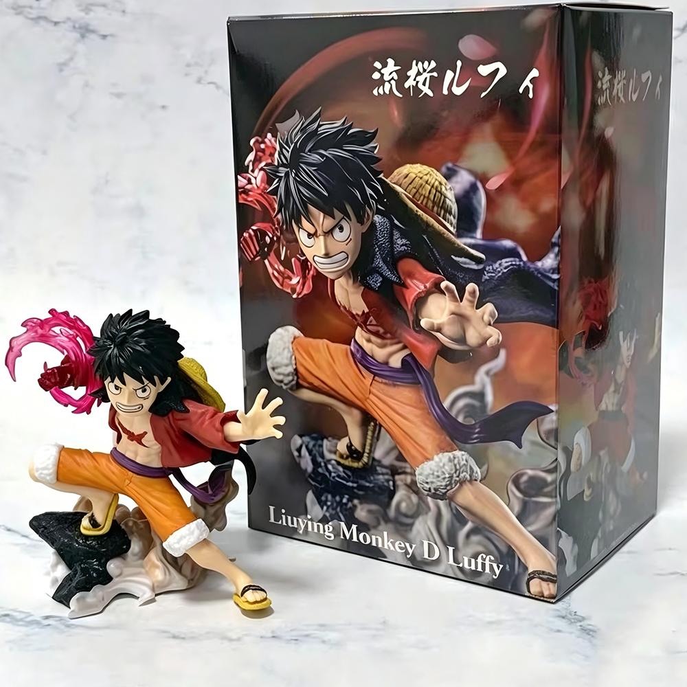 

10CM Monkey D. Luffy Haki Figure Anime ONE PIECE Q Version Decoration Model Character Toys Special Effects Gift Collection PVC Other