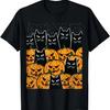 Cat Pumpkin Halloween Costume Spooky Funny Black Animal T-Shirt