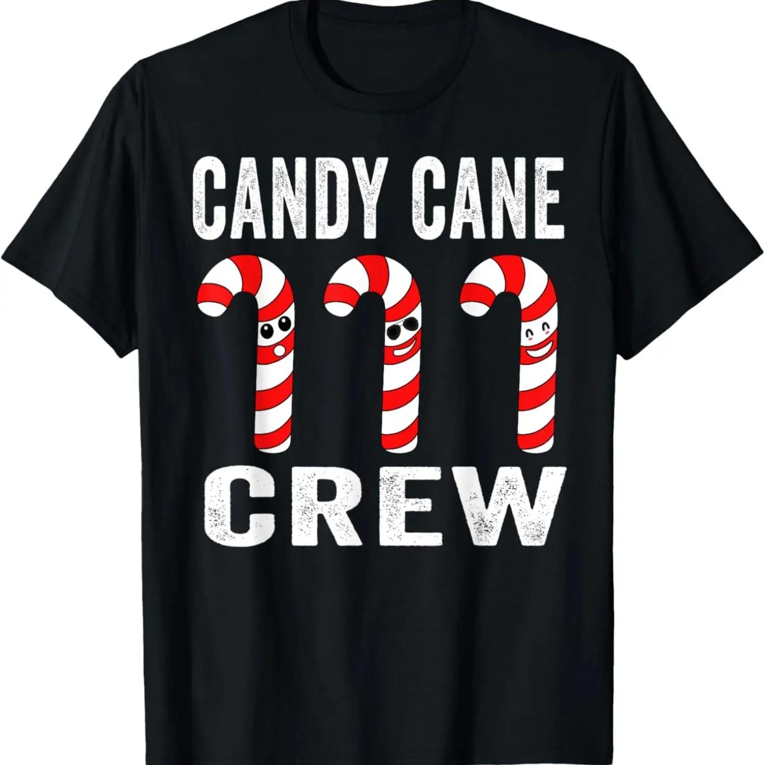 Christmas Candy Cane Crew Funny Christmas Candy Cane Pajamas T-Shirt M белый