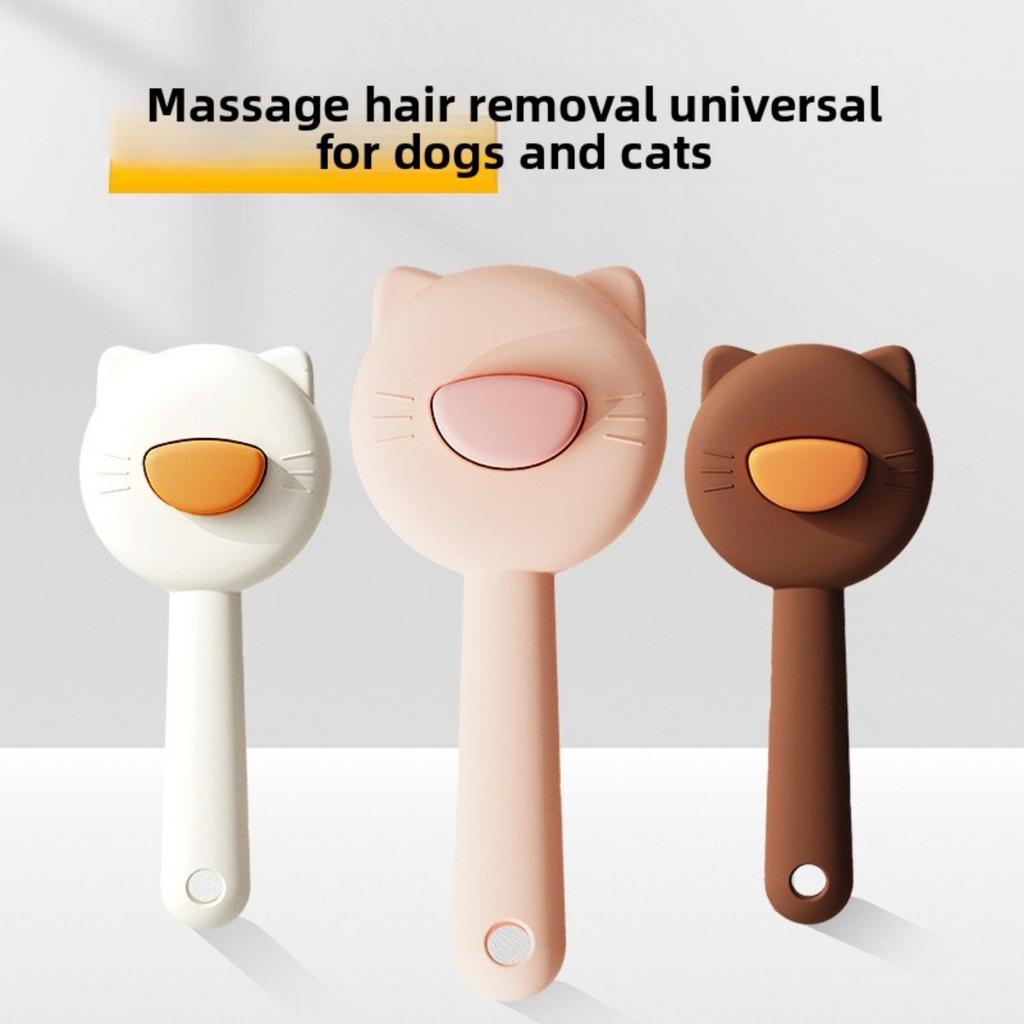 1 Cat Bath and Massage Brush - Self-cleaning Pet Grooming Comb, Soft PP Material, Gentle for Cats, Very Suitable for Bathing and Hair Removal