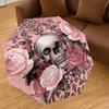 1PC Skull FlowersUmbrella-8-Rib Reinforced, Automatic Open, Lightweight & Durable, Cute Fashion Accessory for Outdoor-P210