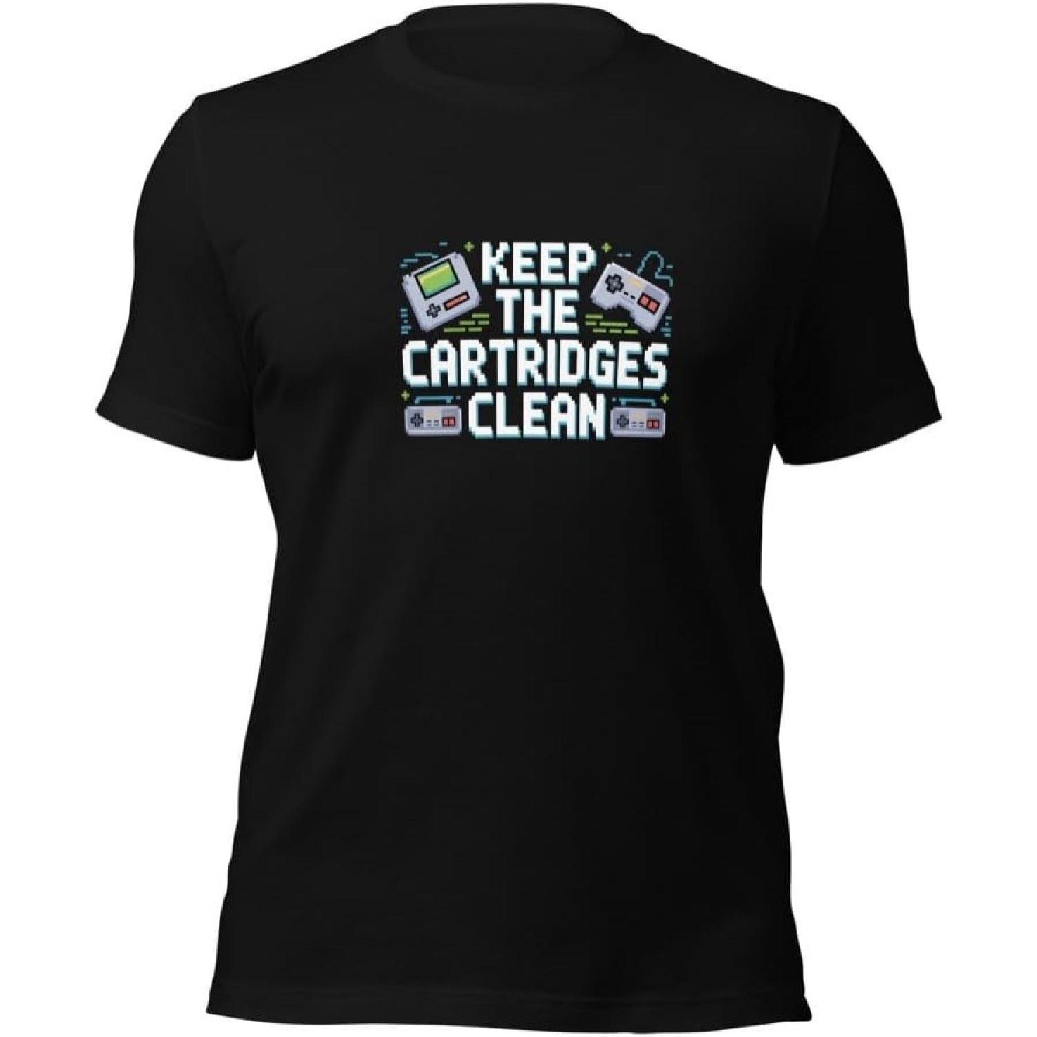 

Retro Gaming T-Shirt_ Keep Cartridges Clean Tee _ Vintage Gamer Apparel _ Nostalgia Gift _ Casual Comfort Shirt XXXXXL різнокольоровий